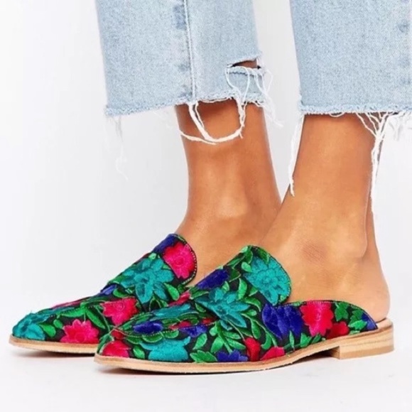 Free People Woman flat mule Brocade at Ease Loafer - Picture 7 of 7